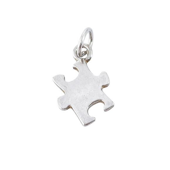 Vintage Sterling Silver 925 | Puzzle Piece Charm Pendant - Picture 2 of 7